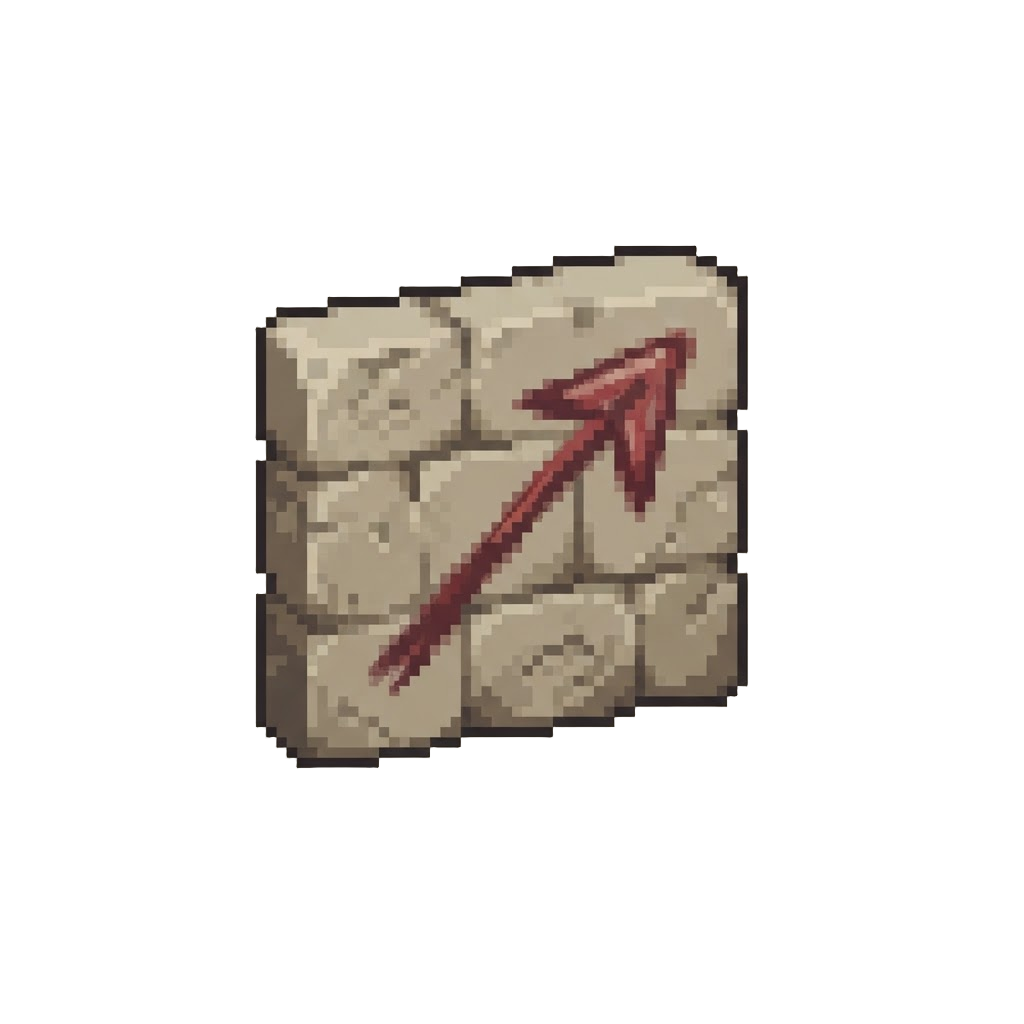 A Mysterious Arrow Drawn on the Wall
