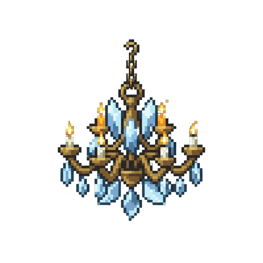 A Flickering Crystal Chandelier