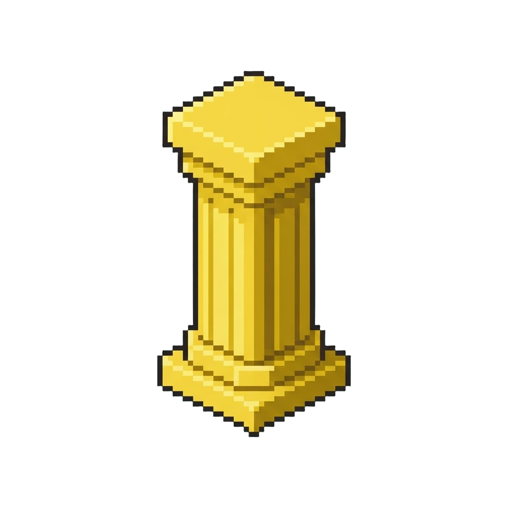 A Blank Yellow Pillar