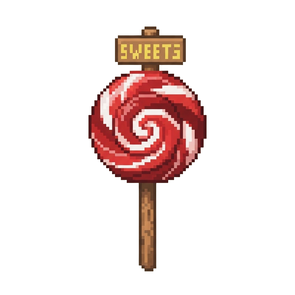 A Floating Oversized Lollipop Sign