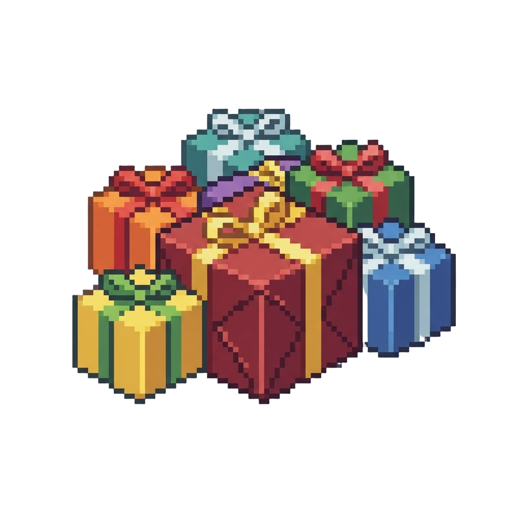A Room Full of Wrapped Present Boxes