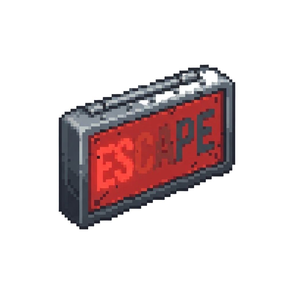 A Glowing Escape Hatch Sign That Blinks Out