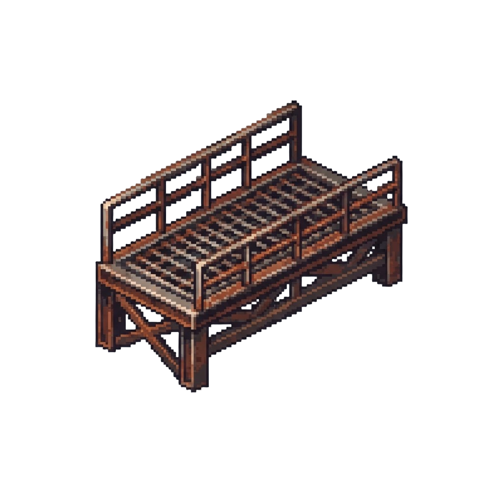 A Rusted Metal Cat-walk Bridge
