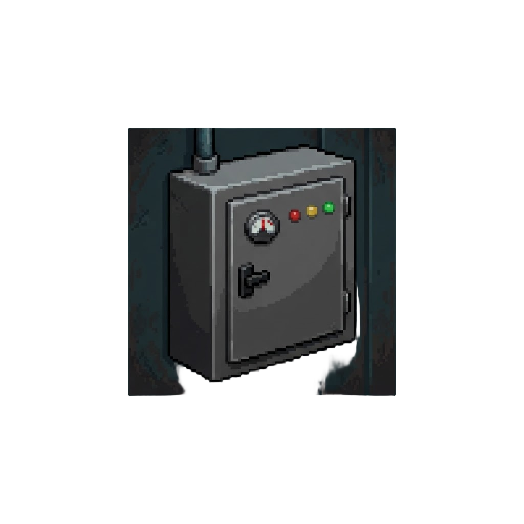 A Dark Corridor Lined with Electrical Boxes