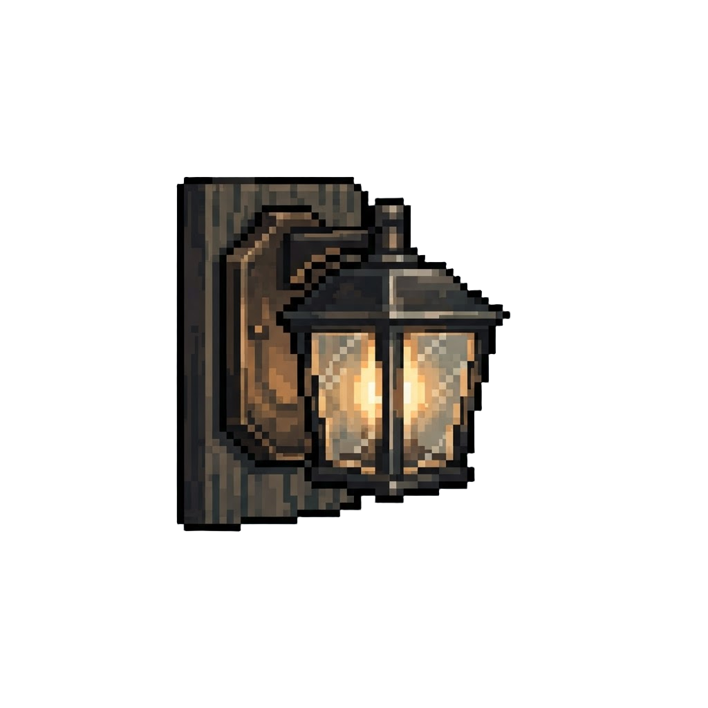 A Glowing Porch Light Flickering in the Dark