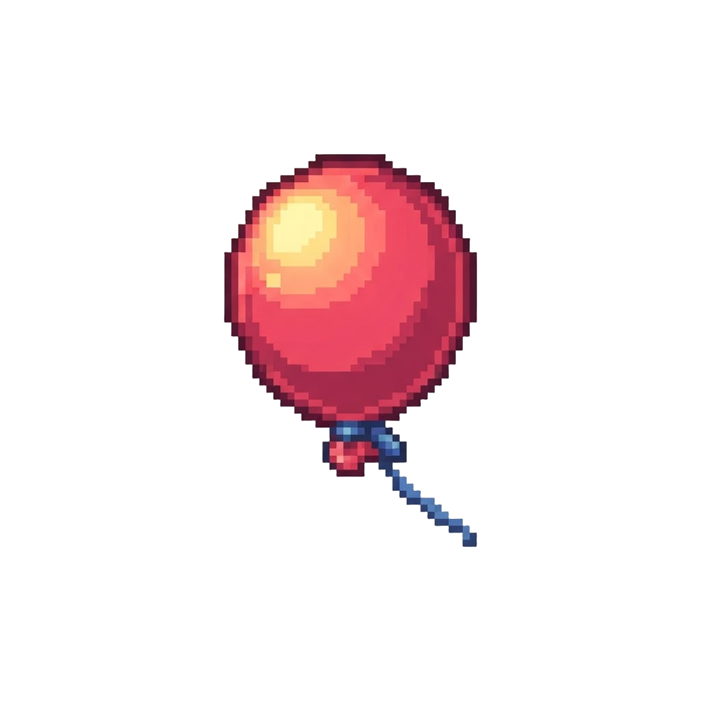 A Floating Glowing Party Balloon