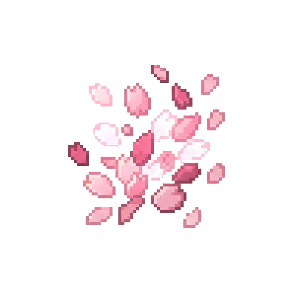 A Shower of Glowing Cherry Blossom Petals