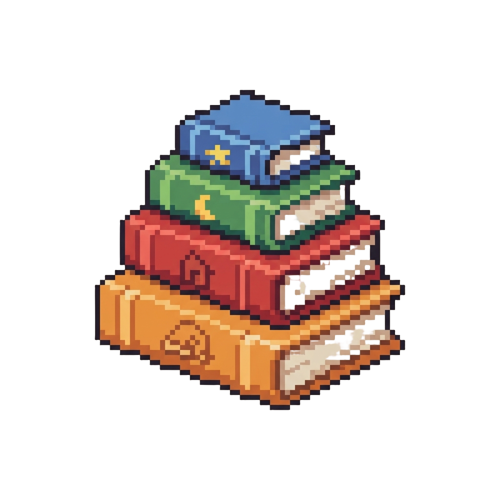 A Stacked Tower of Colourful Bedtime Story Books