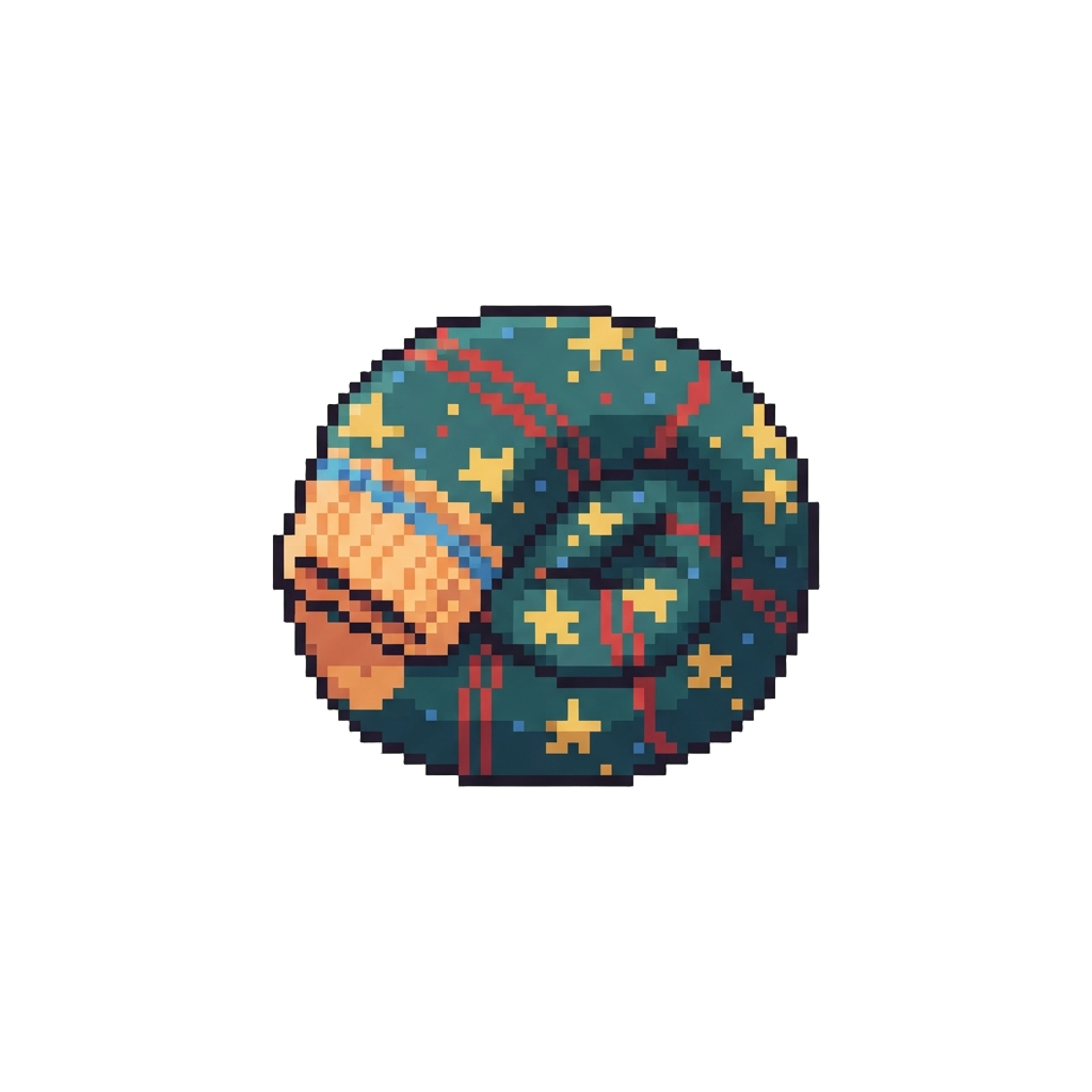 A Pair of Funny Patterned Socks Rolled Into a Ball