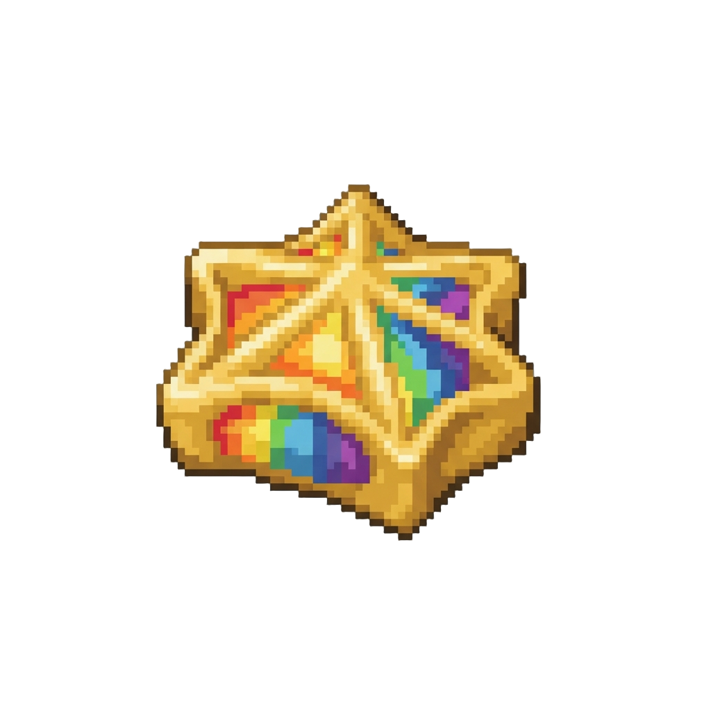 A Golden Rainbow Star Dumpling