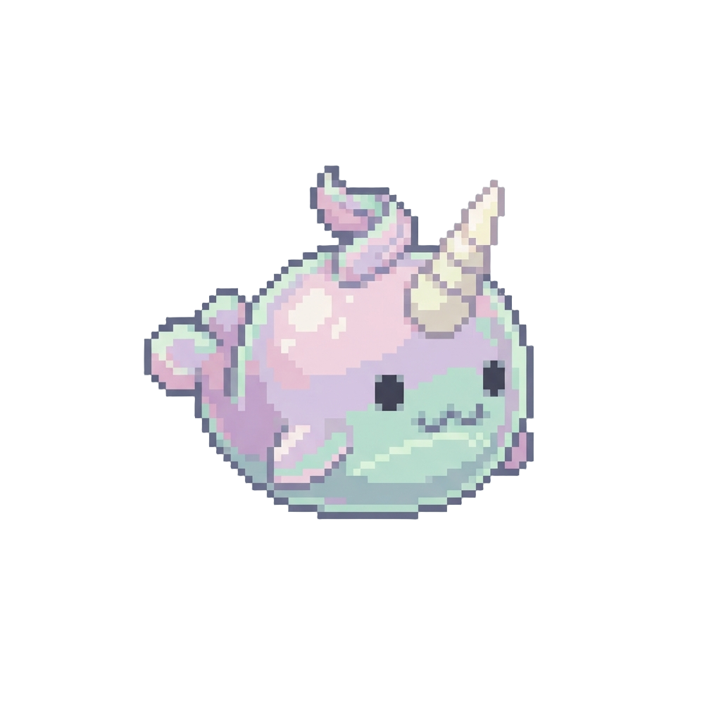 A Translucent Pastel Narwhal Dumpling