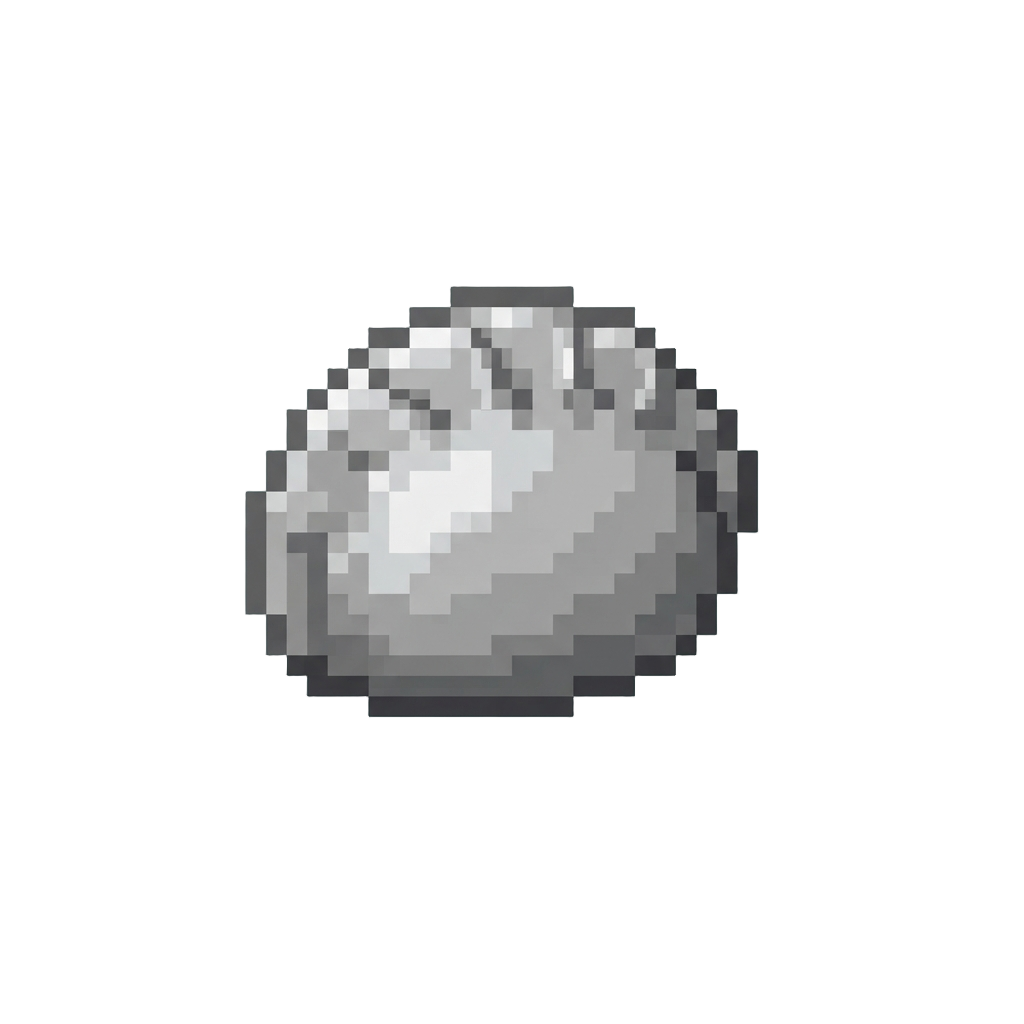 A Shiny Metallic Silver Dumpling