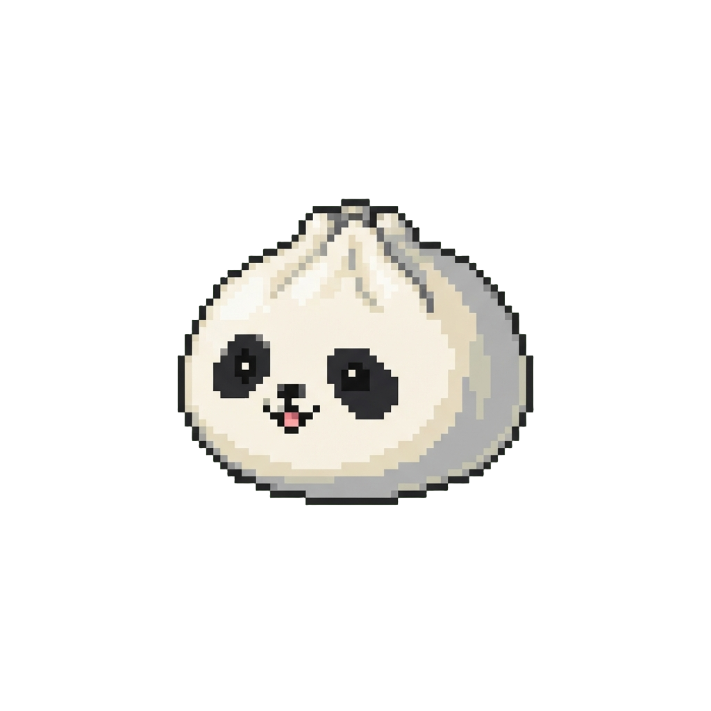 A Cute Panda-faced Bean Dumpling