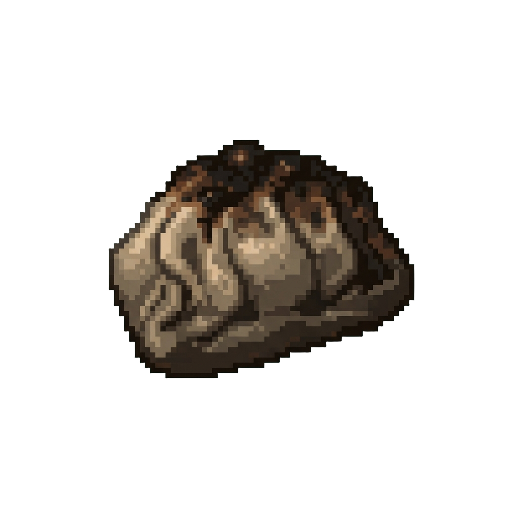 A Weirdly Sticky Deflated Burnt Dumpling