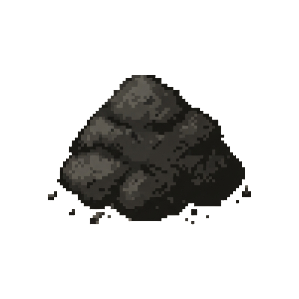 A Soft Puff of Black Soot on the Ground