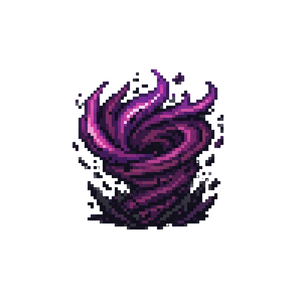 A Violent Vortex of Purple Hellfire and Dark Particles