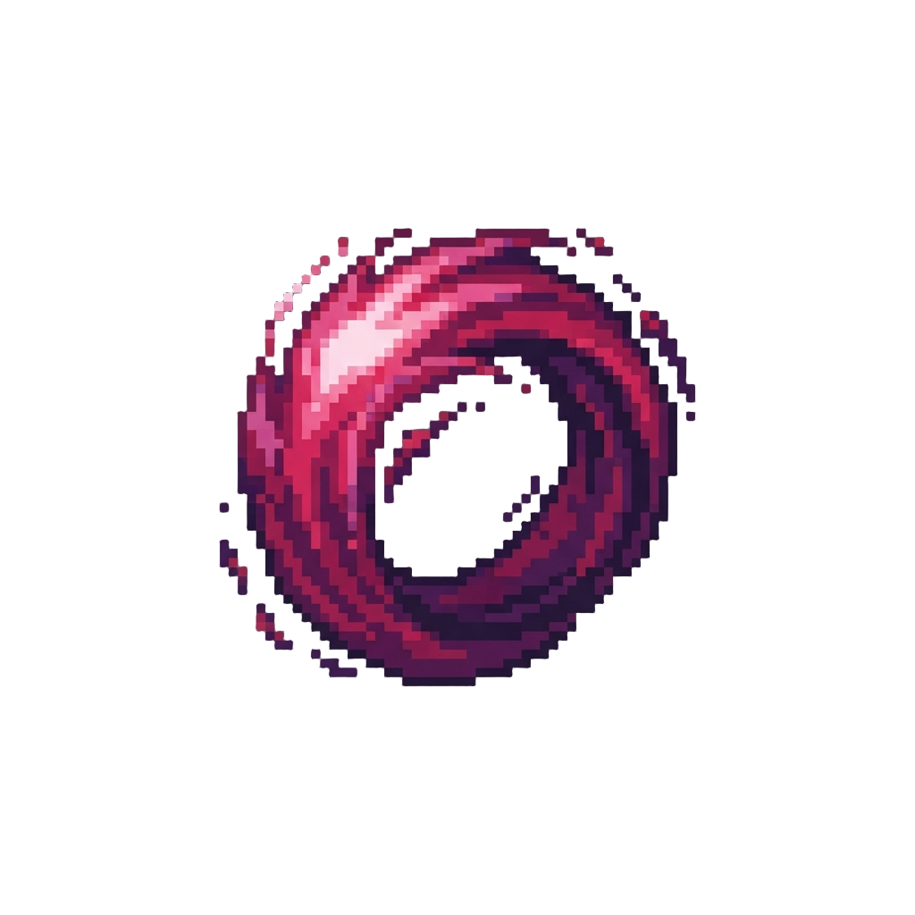 A Cascading Ring of Dark Crimson and Purple Plasma