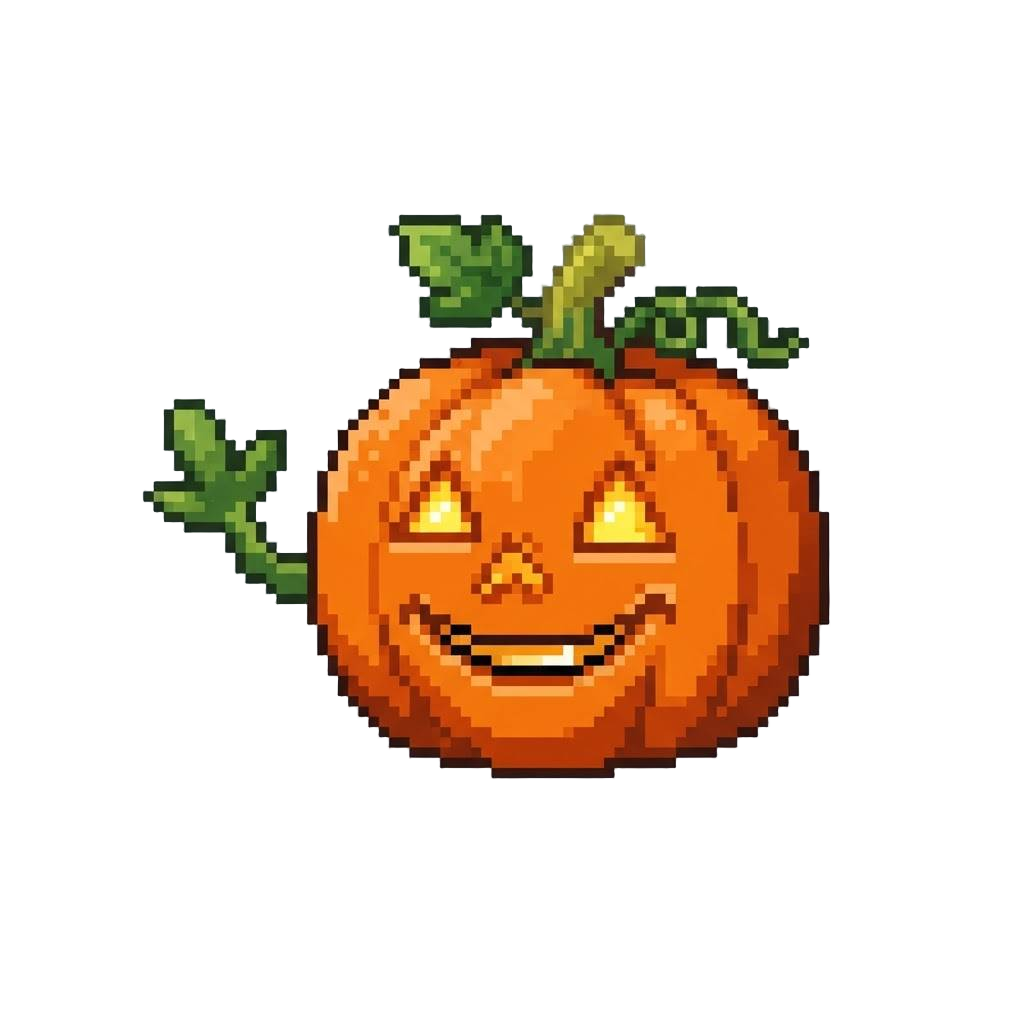 A Friendly Waving Pumpkin Face