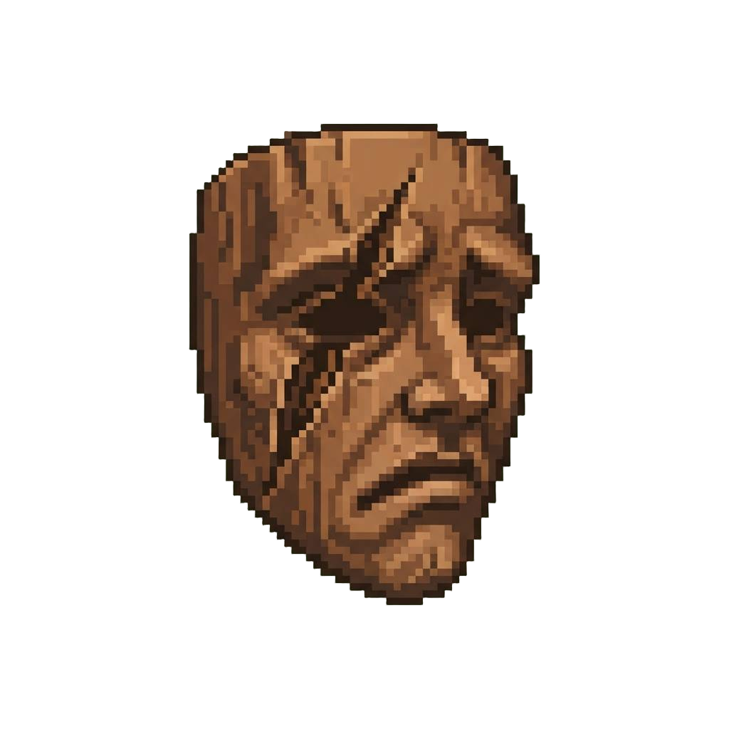A Sunken Face Ruined by a Slip of the Knife