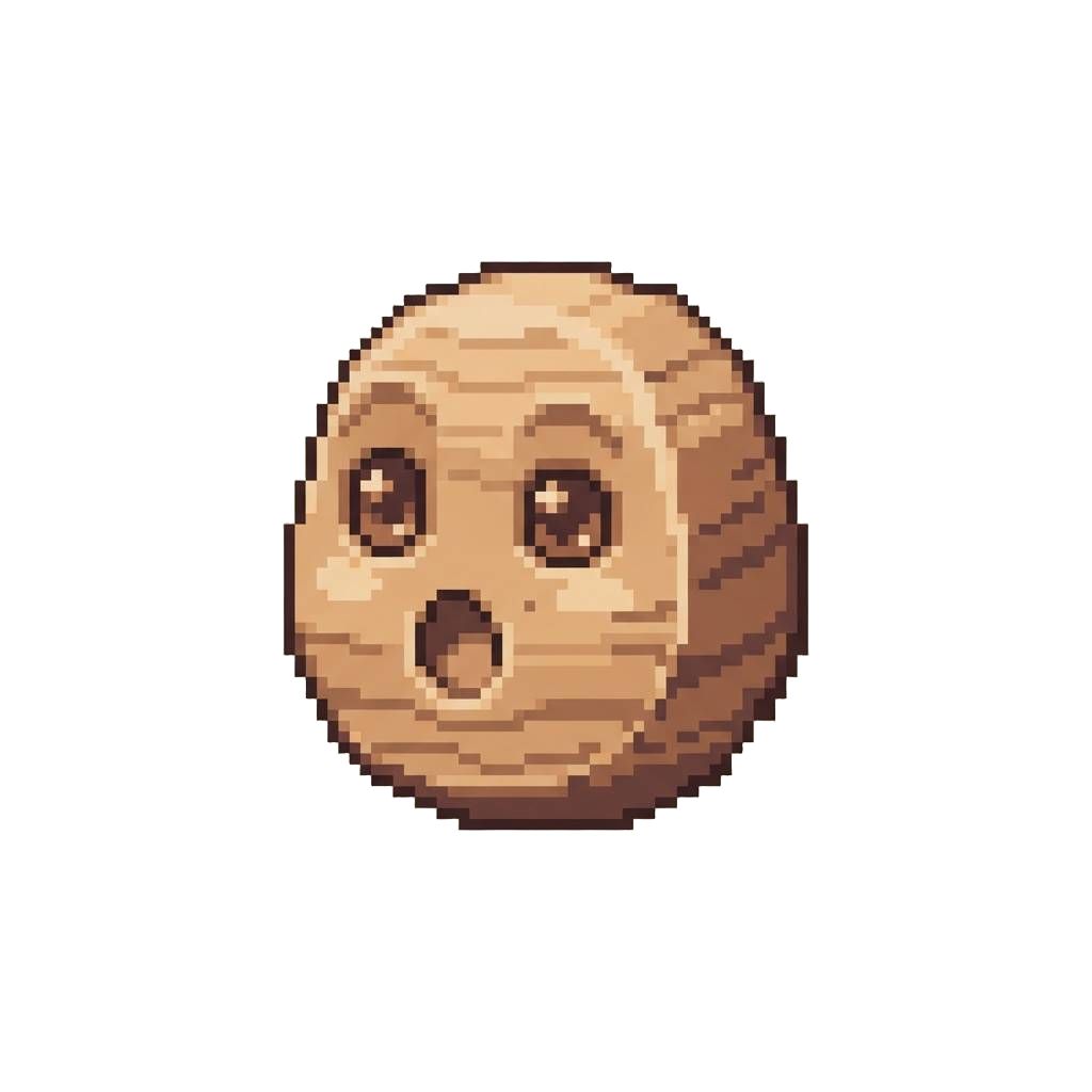 A Cute Surprise-face Carving