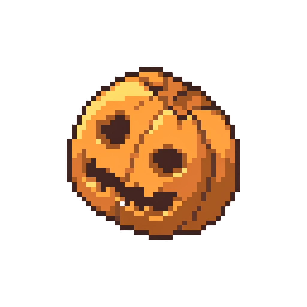 A Lop-sided Collapsed Jack-o'-lantern Shell