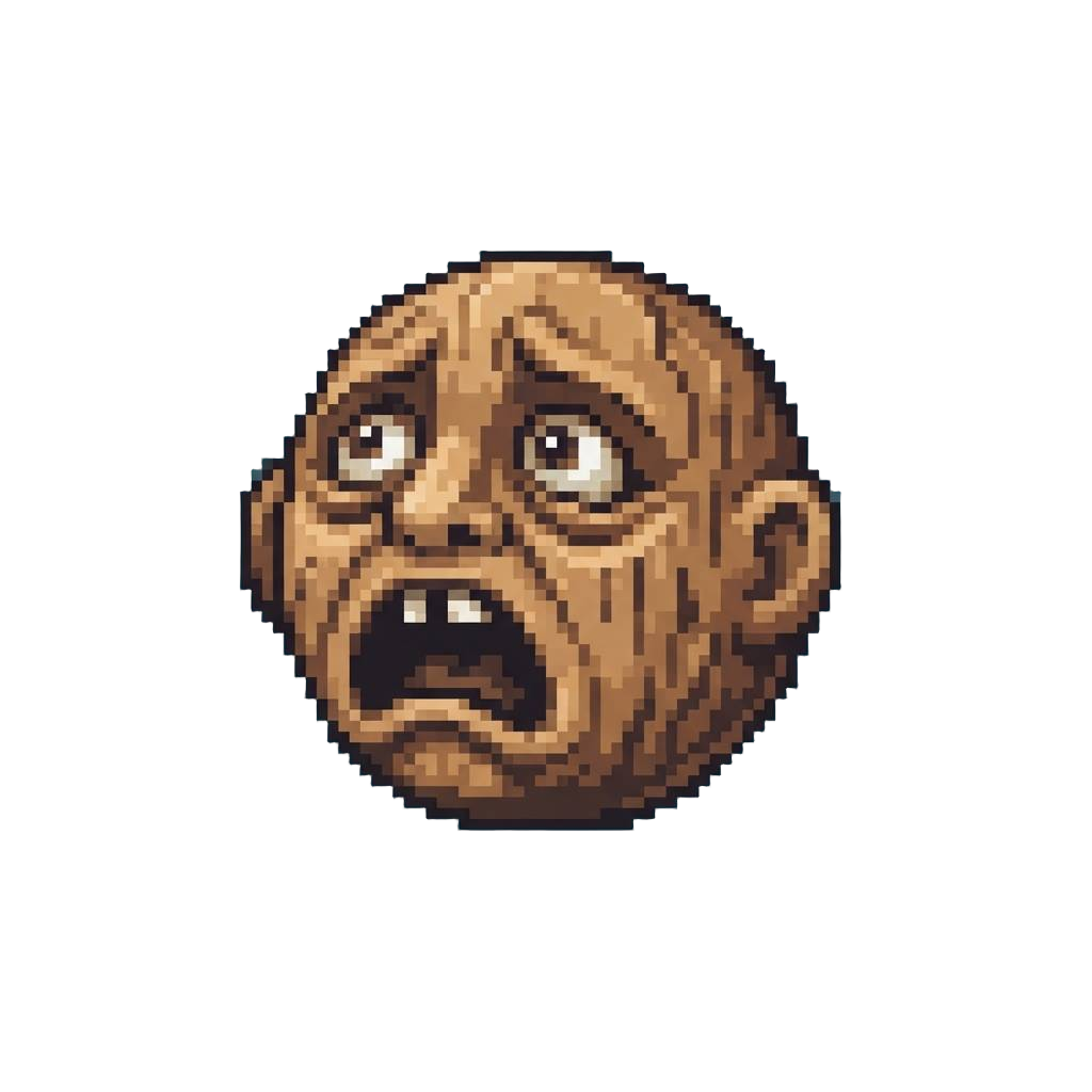 A Simple Spooked Open-mouthed Face