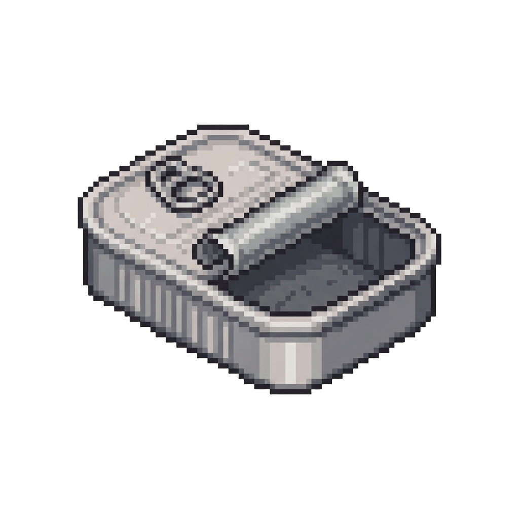 An Empty Metal Sardine Tin