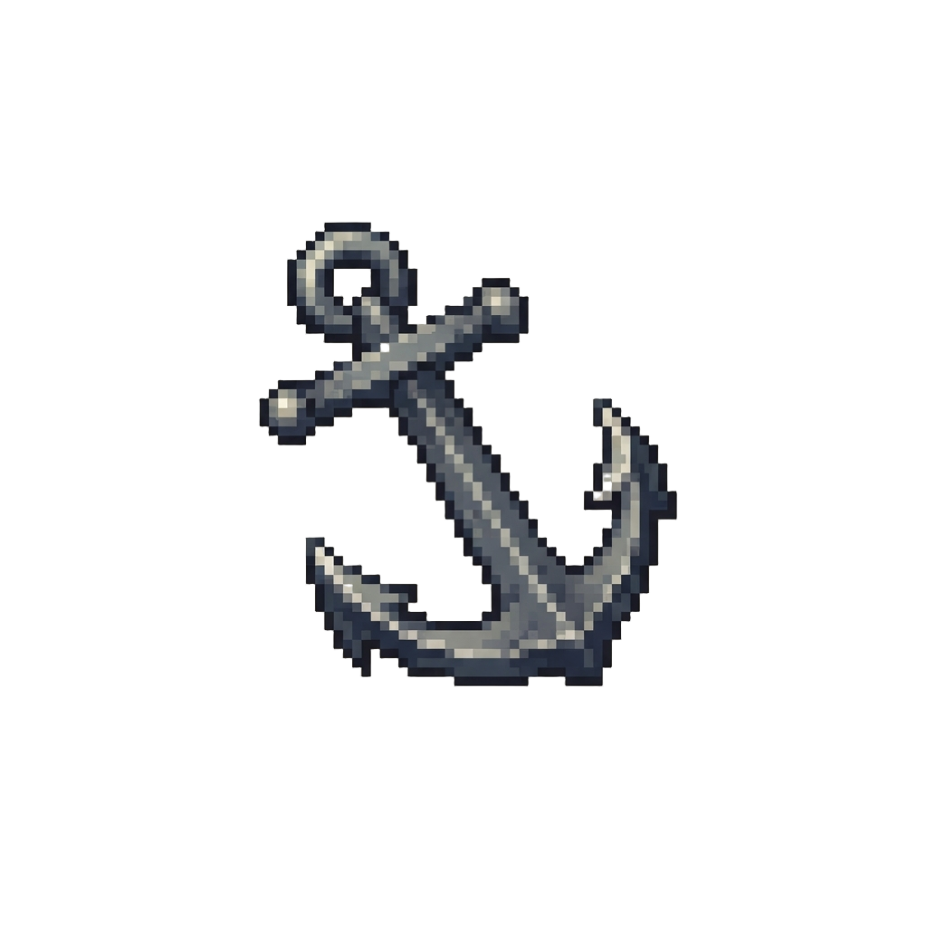 A Miniature Metal Pirate Anchor