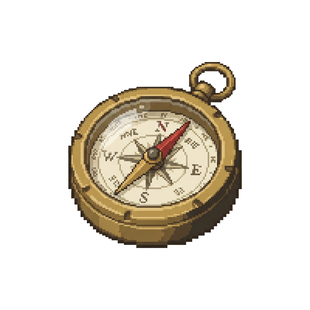 A Pristine Antique Brass Compass