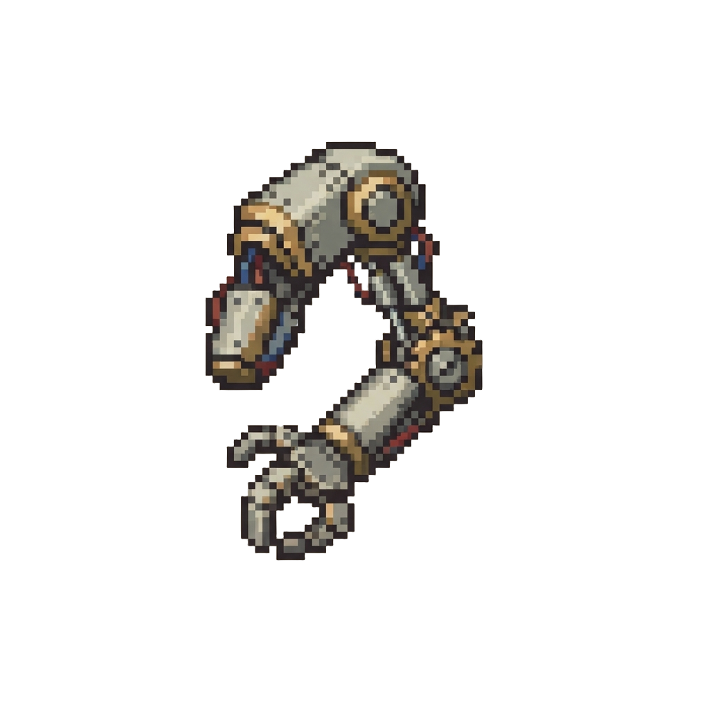 A Tiny Vintage Metal Robot Arm