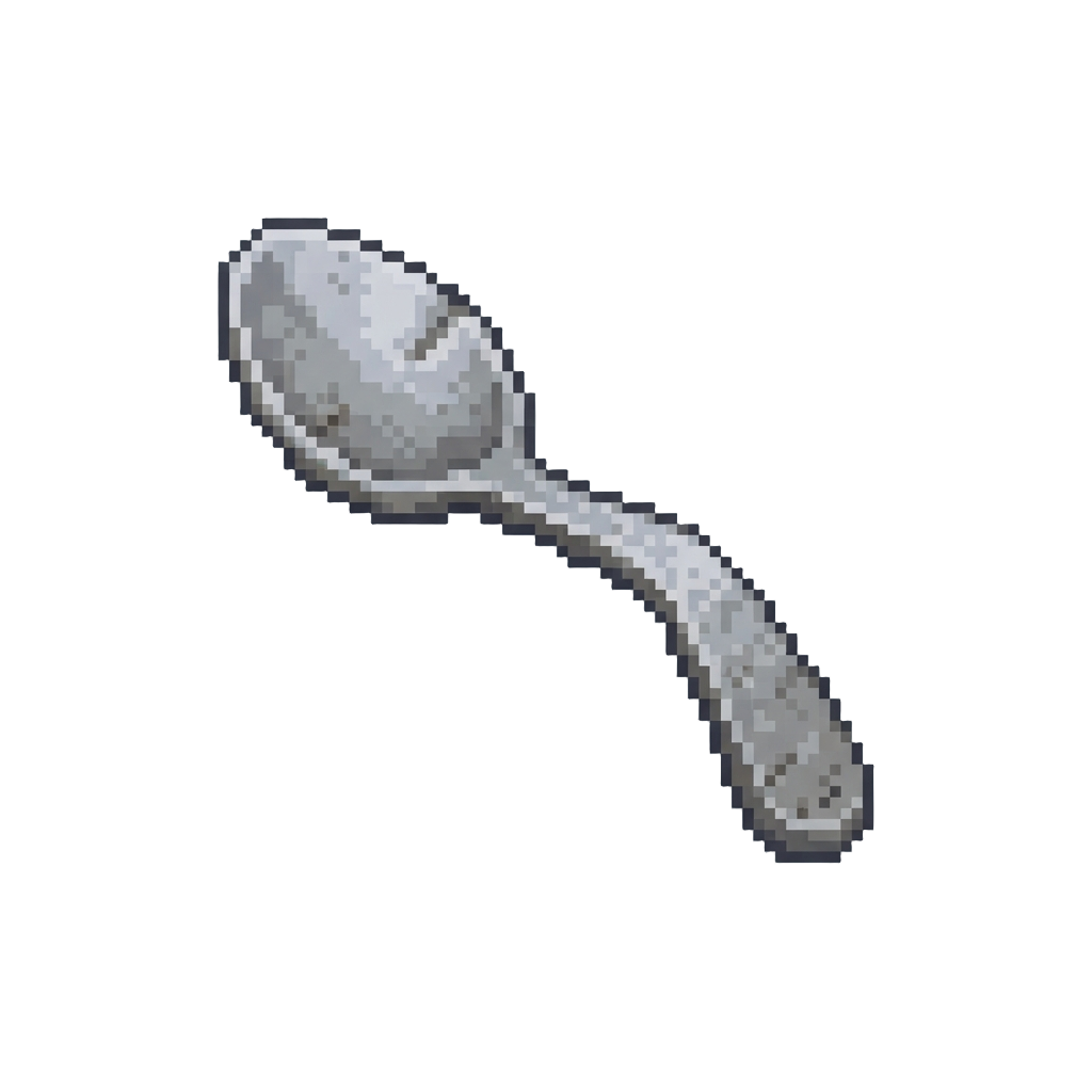 An Old Bent Tin Spoon