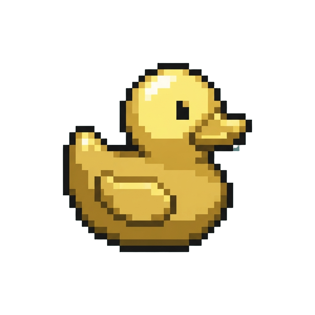 A Metallic Golden Rubber Ducky