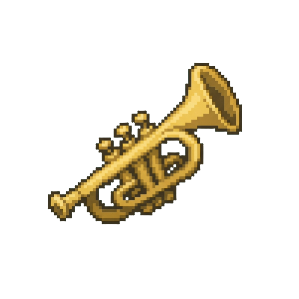 A Shiny Brass Toy Trumpet
