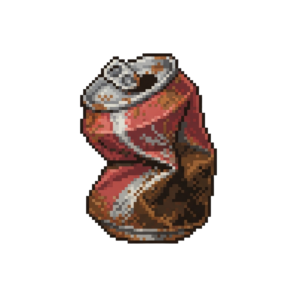 A Rusty Crushed Soda Can