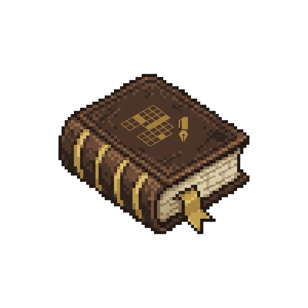 A Vintage Leather-bound Crossword Book