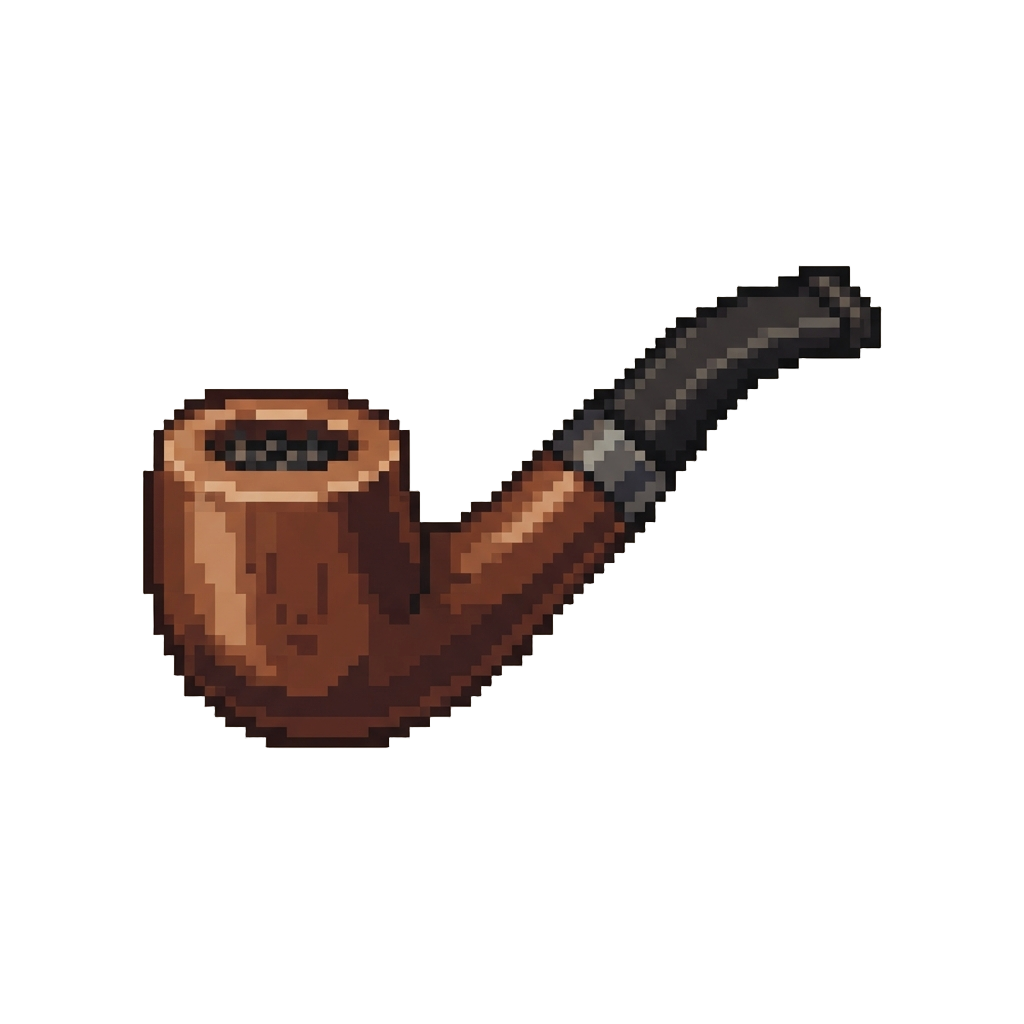 A Vintage Polished Wooden Pipe