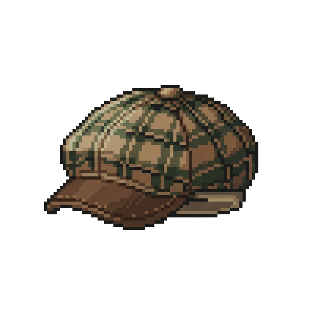 A Classic Checkered Flat Cap