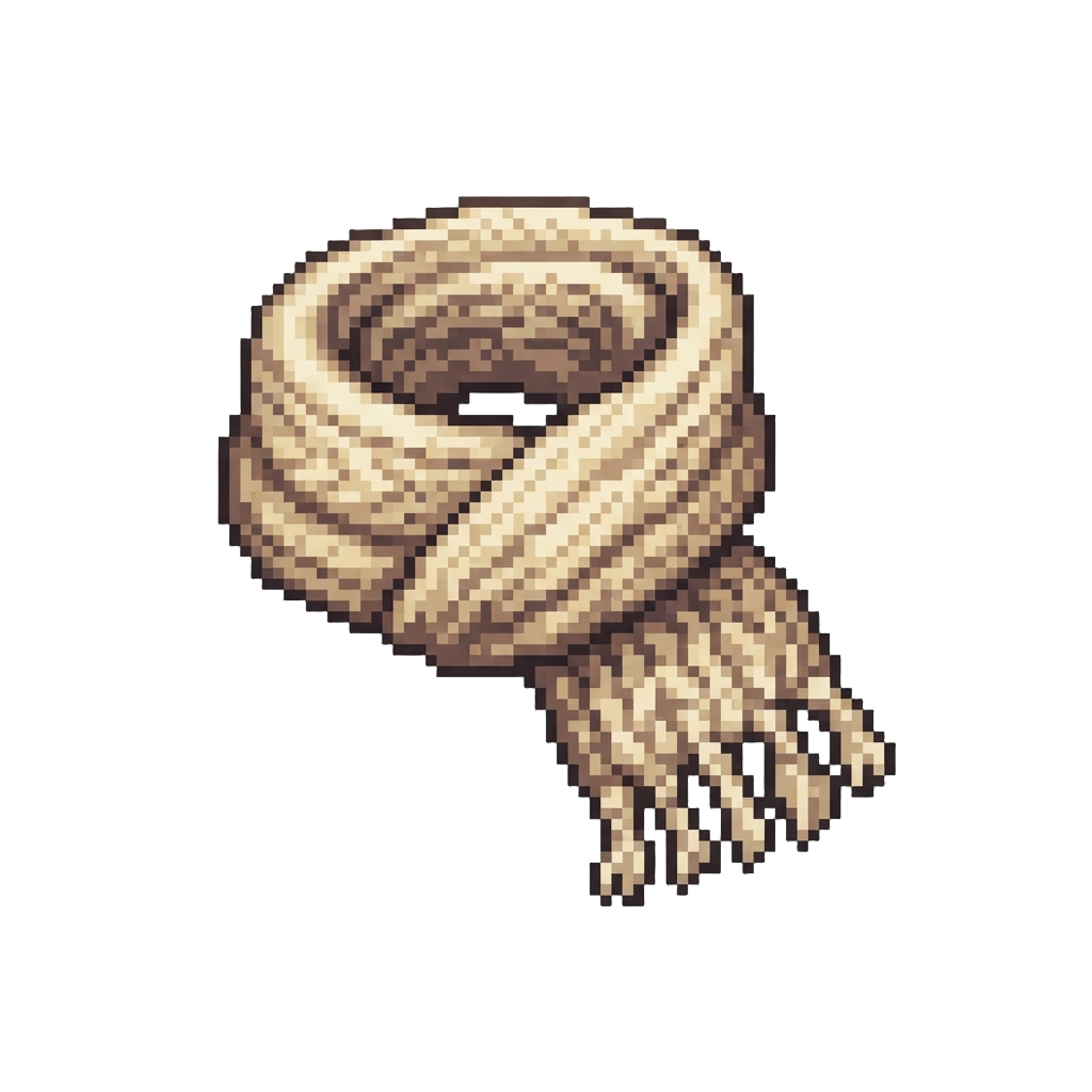 A Cozy Hand-knitted Wool Scarf