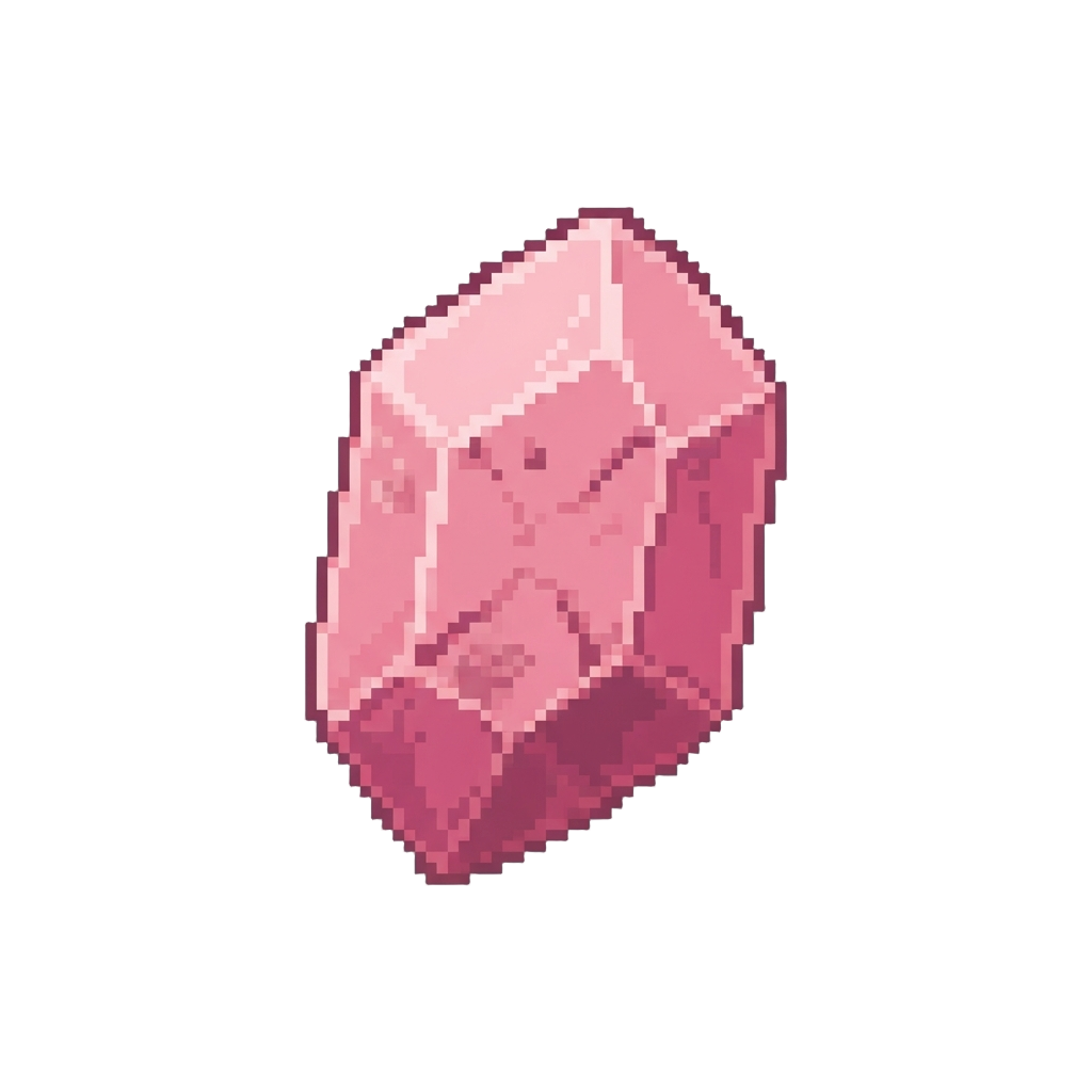 A Warm Rose Quartz Crystal