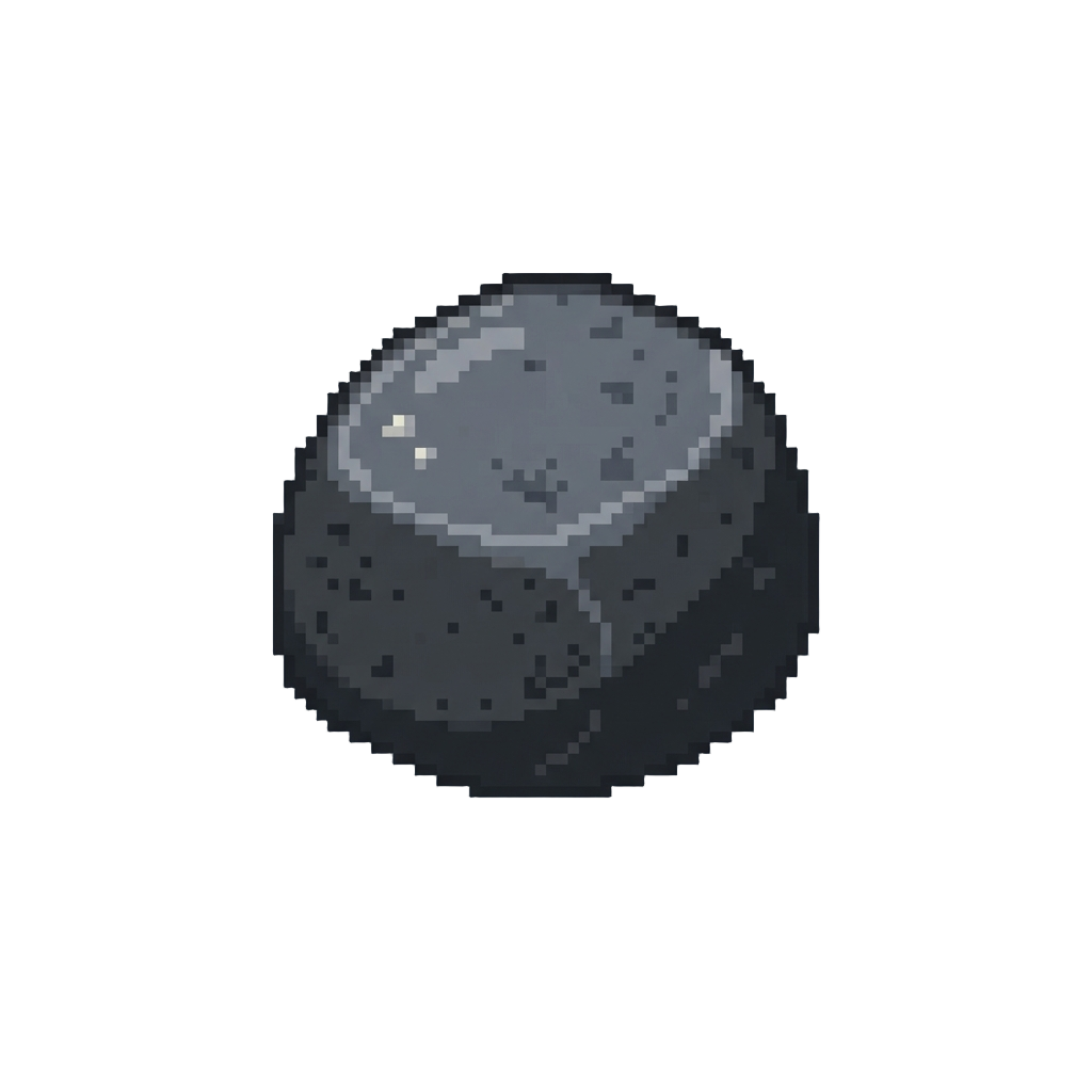 A Smooth Black Granite Stone
