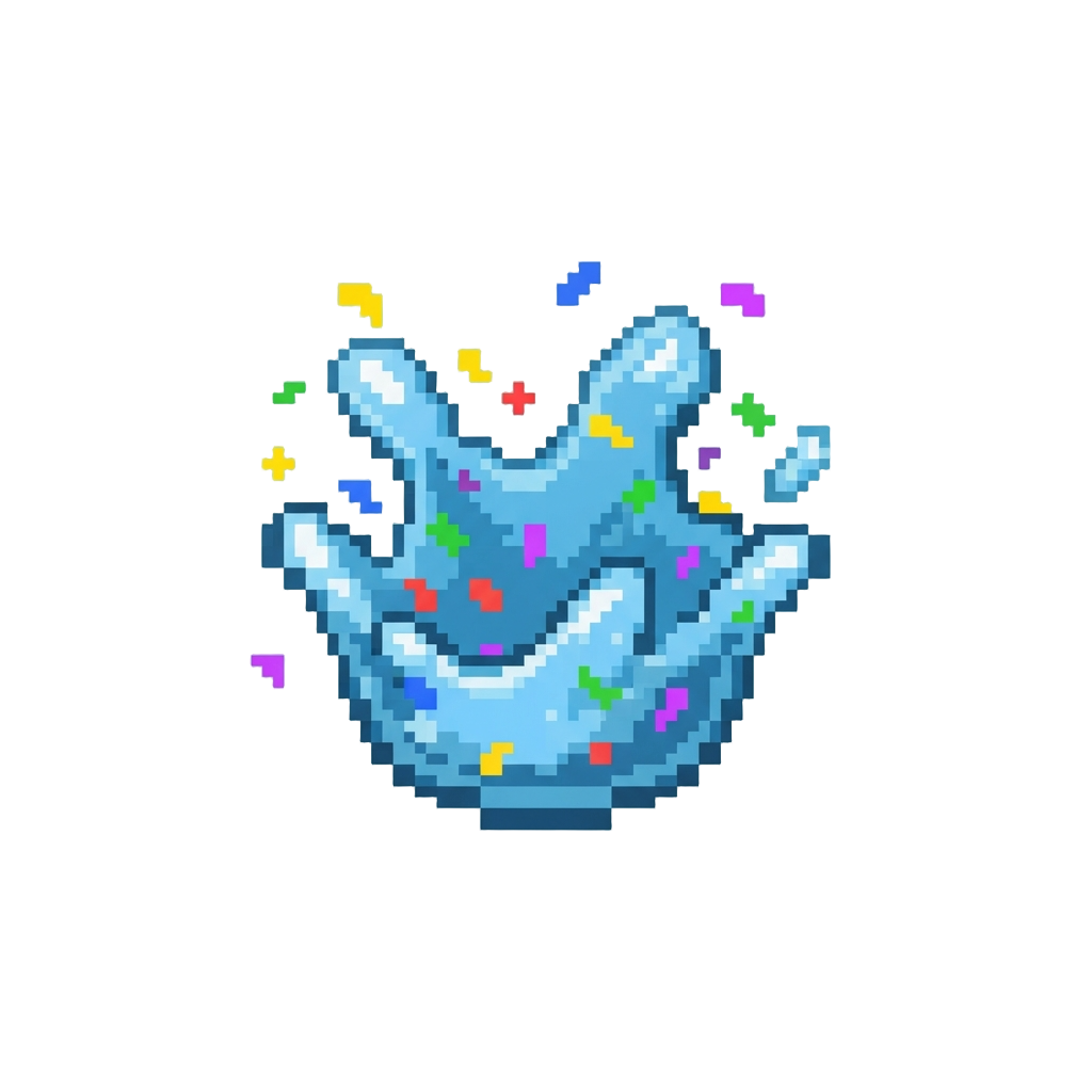 Confetti-filled Water Explosion