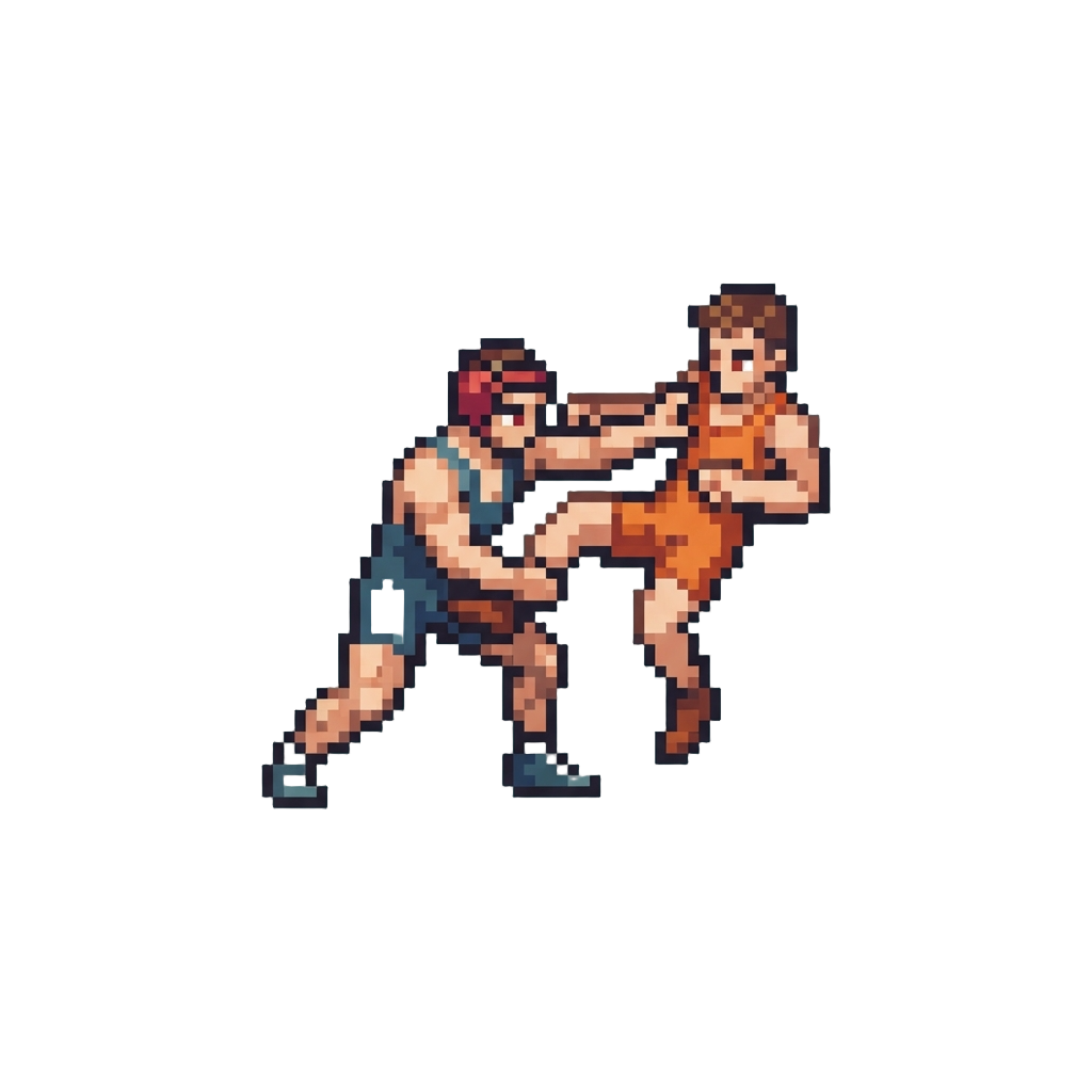 A Swift Ankle Pick Pulling the Heel While Shoving the Chest
