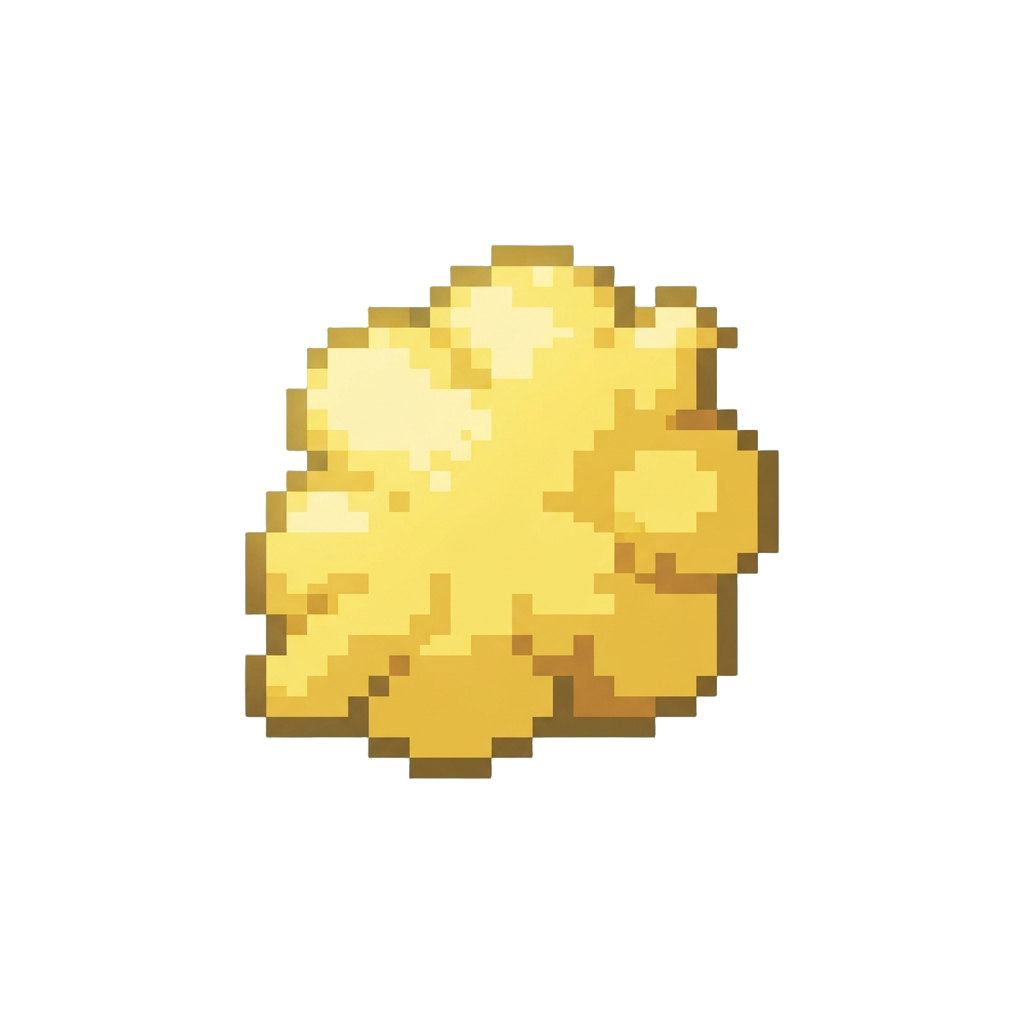 A Lemon Yellow Pixel Poof