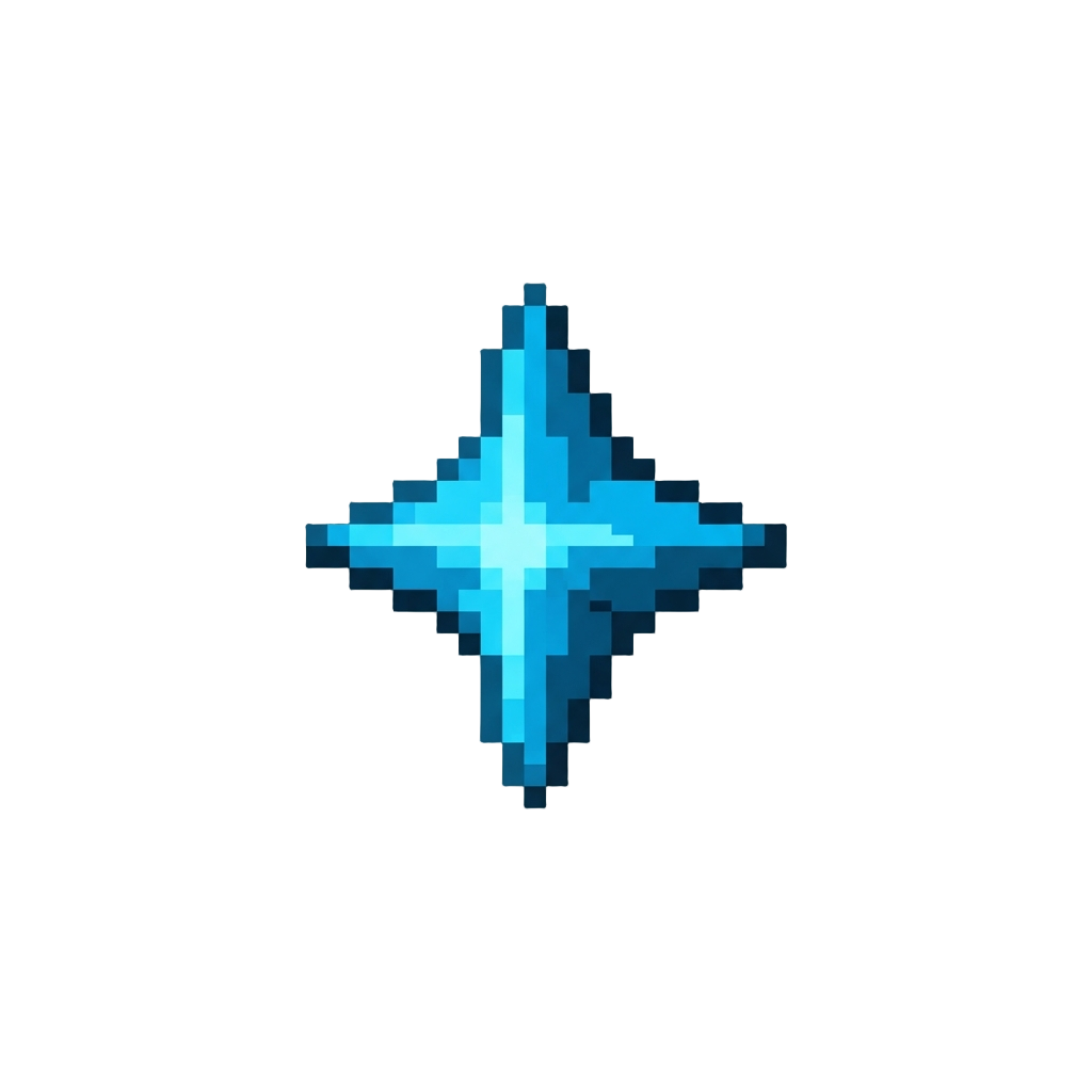 An Electric Blue Pixel Sparkle