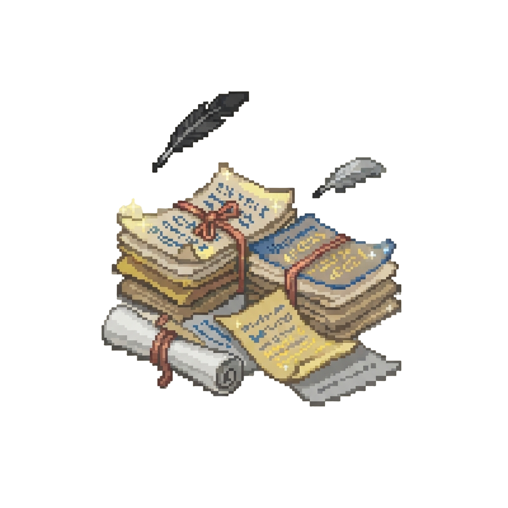 Spilled Stacks of Magical Parchment and Flying Quills