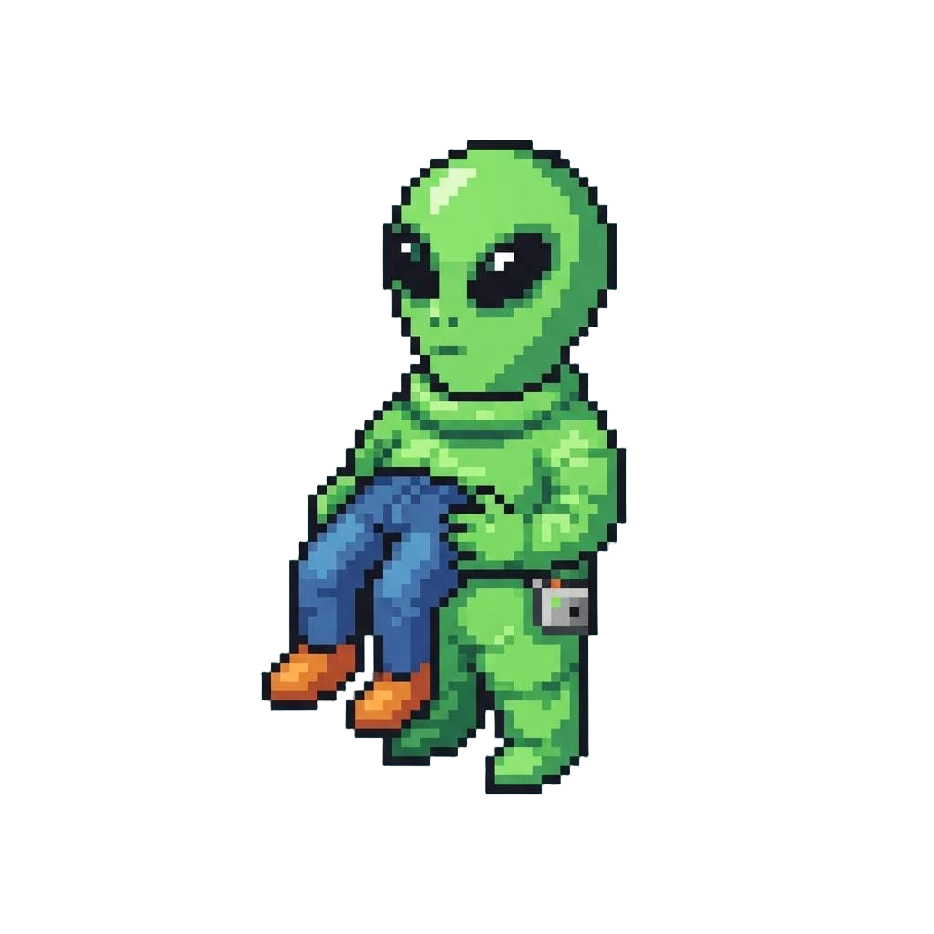 An Absurd Inflatable Alien Abduction Costume