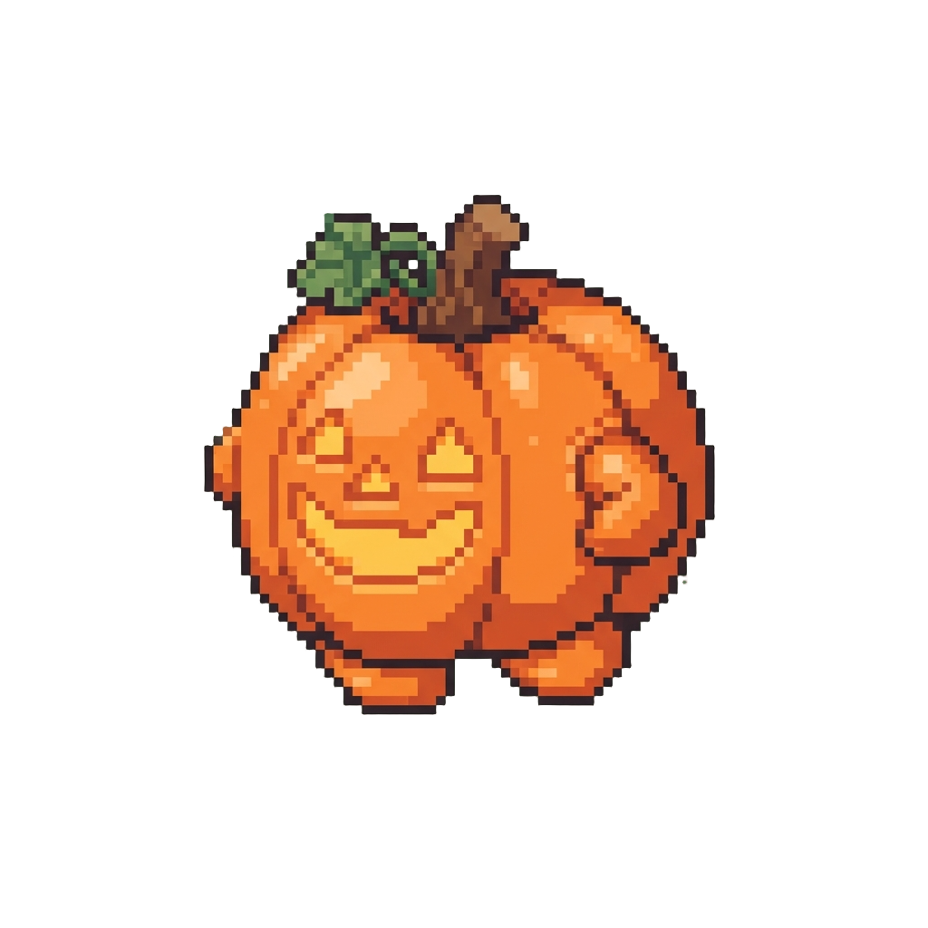 A Giant Inflatable Pumpkin Suit That Wobbles As She Steps