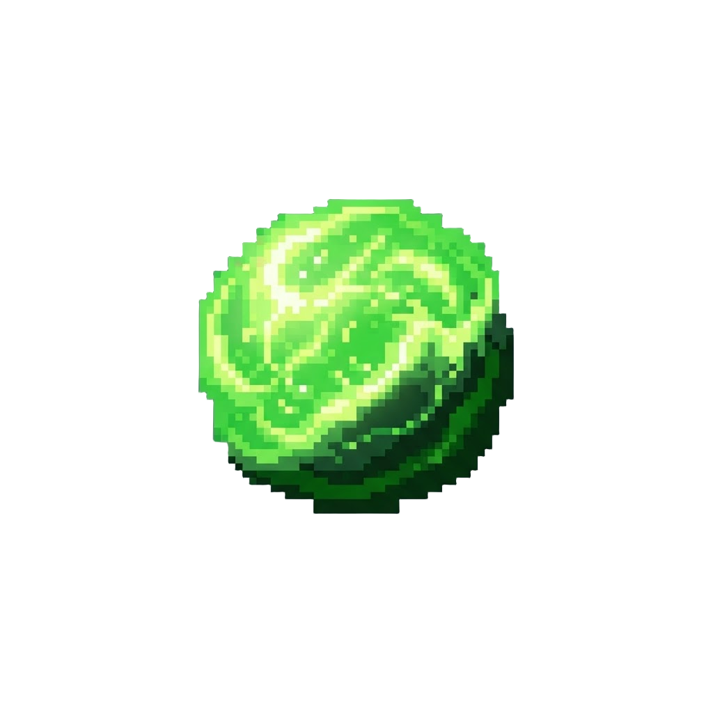 A Bright Neon Green Energy Haze
