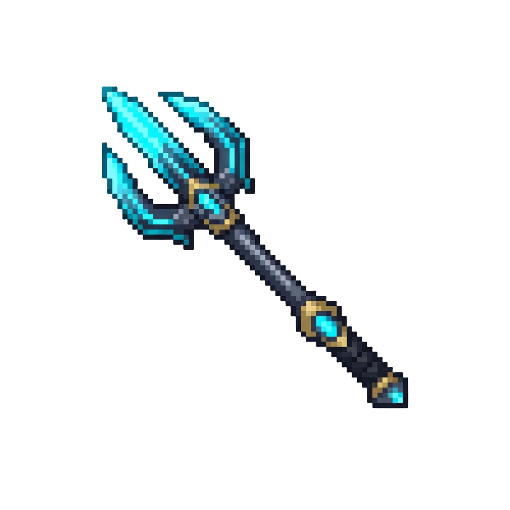 A Neon-lit Futuristic Trident
