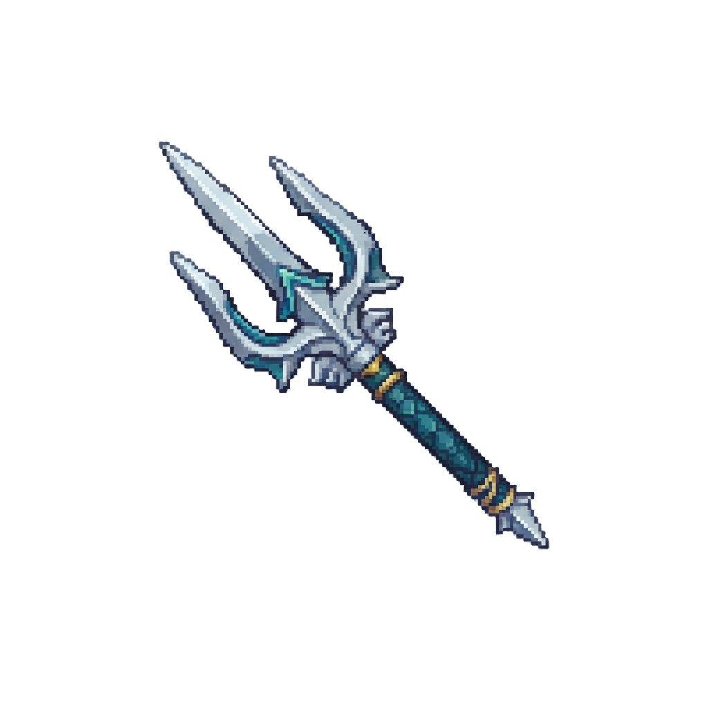 A Sharp Silver Sea-king Trident